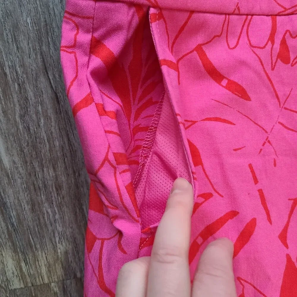 Rafaella Pink and Red Tropical Print Skort